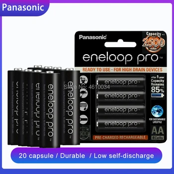 20pc Panasonic Eneloop Originálne Batérie Pro AA 1.2 V 2500mAh NI-MH Fotoaparát Blesk Hračka Pre Nabité Nabíjateľné Batérie