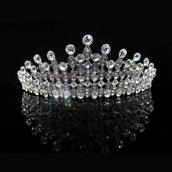 2022 Európskej Nový Dizajn Shiny Pearl Crystal Tiara Svadobné Kráľovskej Koruny Svadobné Tiara Príslušenstvo Drahokamu Tiaras Korún Sprievod