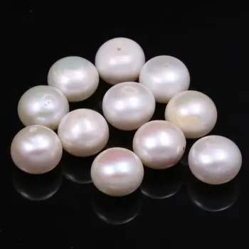 10Pcs Módne Prírodných Sladkovodných Perál Perličiek Pearl Perforované Voľné Korálky Pre Šperky, Takže DIY Stud Náušnice Príslušenstvo