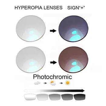 Ďalekozrakosť Photochromic Šošovky Sivé alebo Hnedé Photochromic slnečné Okuliare, Šošovky Discolor Presbyopia Okuliare Živice Objektív