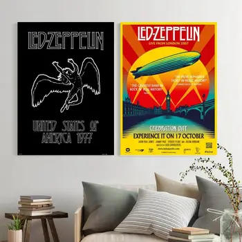 Led_Zeppelin Kapela Plátno Umenie Plagátu a Wall Art Obrázok Tlače Moderné Rodinné spálňa Decor Plagáty