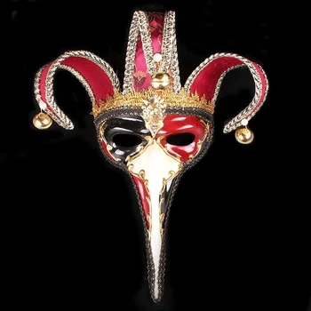 Luxusné Benátskej Dlhý Nos Maska Maškaráda Maškarný Ples Maska pre Mužov, Ženy Nástenné Dekoračné Umelecké Zbierky Maska