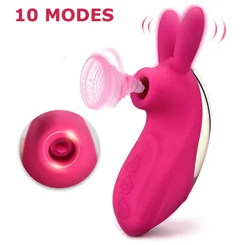 Sania Vibrátor 3 V 1 Králik Ucho G-spot Stimulácia Klitorisu Dospelých sexuálnu Hračku, 10 Rýchlosť Lízanie Režim Vaginálne Masér pre Ženy