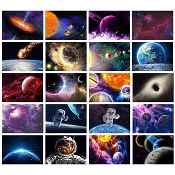 Umenie Vonkajší Priestor Plagáty Hviezdne Nebo Priestor Galaxy Izba Dekor Solárneho Systému Planéta, Vesmír, Umenie, Maľba na Stenu, Samolepky