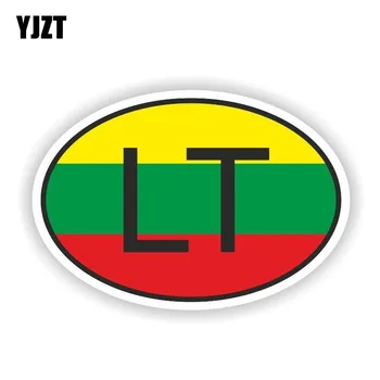 YJZT 10.4 CM*6,9 CM Zábavné Litva LT Malá Krajina, Kód Kotúča, Auto Nálepky Príslušenstvo 6-0228