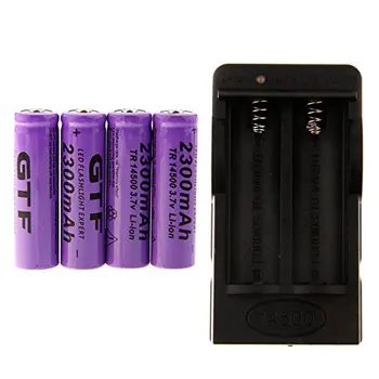4pcs 14500 Batéria 3,7 V 2300mAh Nabíjateľné Lítiové Batérie pre Svetlomety Pochodeň Myši LED Baterka s Nabíjačky batérií