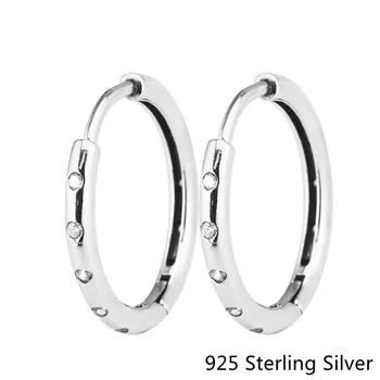 CKK 925 Sterling Silver Kvapôčky Hoop Náušnice Pre Ženy Originálne Módne Šperky Čo Výročie Darček