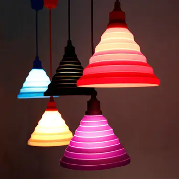 Moderné, Jednoduché Farebné Silikónové Prívesok Svetlá, Fashion, DIY Dizajn Farba Deti Spálňa Reštaurácia Prívesok Lampa Jeden Vedúci E27