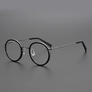 Japonský Hand-made Značky Okuliare Retro Kolo Krátkozrakosť, Predpis Okuliarov, Rám Muži Ženy Optical Titanium Ultra-light Gafas