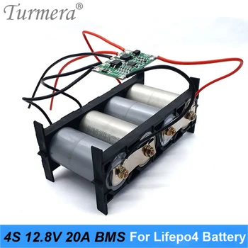 Turmera 4S 20A 12.8 V 14,4 V 32650 32700 Lifepo4 Batérie Vyvážené BMS pre Elektrické Lodné Neprerušené Napájanie 12V autobatérie