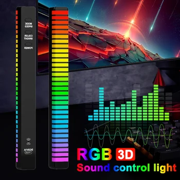 RGB Lampa LED Zvuk kontrolka APP Riadenie Farebné LED Vyzdvihnutie Rytmus Okolitého Svetla Pre Auto a TV&Ploche Počítača Dekor svetlá