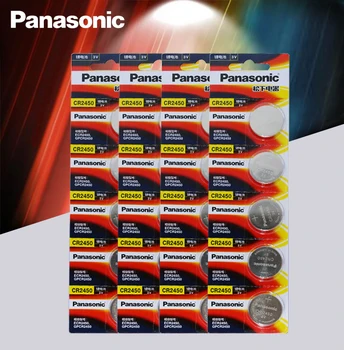 20pcs Pôvodné Panasonic CR2450 CR 2450 3V Lítiová gombíkovú Batériu Mince Batérie Pre Hodinky,hodiny,sluchadla