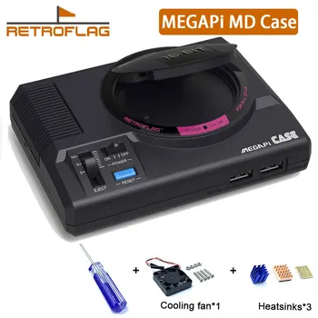 100% Originálne Retroflag MEGAPi MD Prípade Gamepad Pre Raspberry Pi 3 B+ B Plus) Bezpečnej prevádzky a Bezpečného Reset MEGAPI Hra Prípade