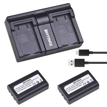 Batmax EN-EL1 ENEL1 batéria +USB Duálne Sloty Nabíjačka pre Nikon Coolpix 500 775 880 885 990 995 4300 4500 4800 5000 5400 5700 8700