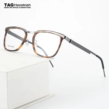 2021 Značka titánu Okuliare, Rám mužov Retro Námestie dizajnér okuliare rámy pre ženy krátkozrakosť počítač Dánsko rámy