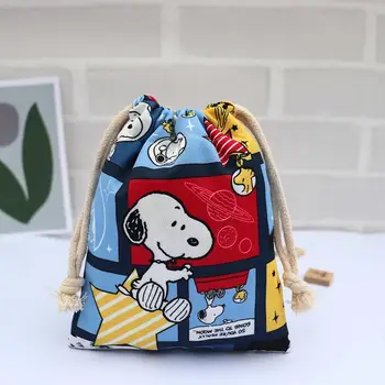 9 Štýly Kawaii Snoopy Cartoon Mini Nepremokavé Kozmetická Taška 17/14 cm Šnúrkou Vrecku Osobné Tvorivé Mobilný Telefón Taška