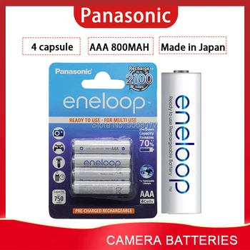4pcs Pôvodné Panasonic Eneloop Nabíjateľné Batérie AAA 800mAh 1.2 V NI-MH Fotoaparát Blesk Hračka Vopred Nabitá