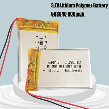 600mAh 503040 Lítium Li-ion Polymérová Batéria 40x30x5mm Li-Po Batérie Bunka Pre Hlasový Záznamník Headset Reproduktor E-book