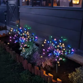 Vianočné Solárne Ohňostroj Svetlo Vonkajšie Svetlá s 120 LED Záhradné Osvetlenie, Cesta Rozprávkovým LED Oblek pre Záhradný Plot, Terasa, Garáž