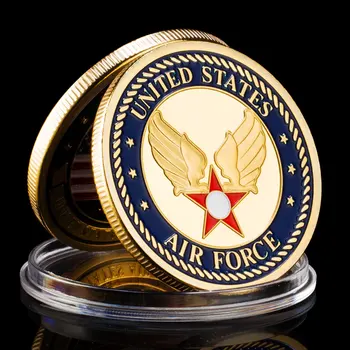 United States Air Force Výzvou Mince Pozlátené Pamätné Mince s Americkou Vlajkou, Suveníry a Darčeky pre Veteránov