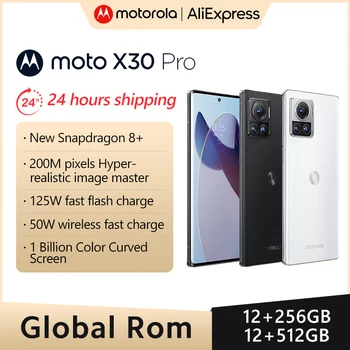 Globálne ROM Motorola moto X30Pro 5G 200MP Triple Fotoaparát Dolby ATMOSFÉRICKÝCH Snapdragon8+ Gen1 Čip 144hz Obrazovke 125W Nitride Rýchle Nabitie