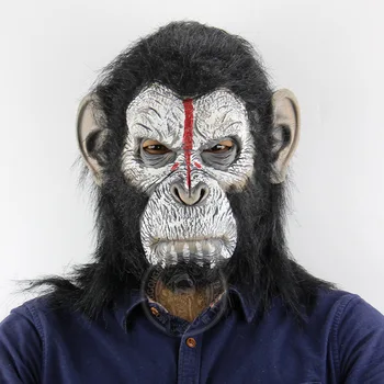 Ľudoopov a orangutans Hlavu Nastaviť Halloween Horror Strašidelné zvierat opice maska
