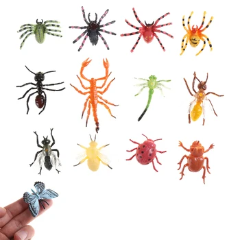 12pcs/veľa Plastové Hmyzu Plaz Model Údaje Deti Strany Taška Výplň Prospech Hračky Chlapec Prospech Hmyzu Údaje Náhodne Odoslať