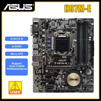 1150 základná Doska ASUS H97M-E Doske 1150 DDR3 16GB Intel H97 PCI-E 3.0 USB3.0 VGA Micro ATX, Pre Core i3-4160 i7-4770K cpu