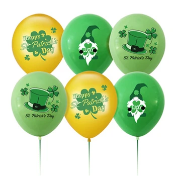 St. Patrick ' s Day Dekor Zelená Ďatelina poháre na Víno, Latex Hliníková Fólia Balón Írsky Festival Svadby, Narodeniny, Party Dekorácie