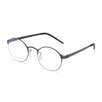 Ľahký Vintage Kole pánske Okuliare, Optické Predpis Titánové Okuliare, Rám Muži Ženy Okuliare Oculos de Grau