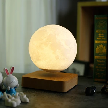 Magnetická Levitácia LED Mesiac Nočné Svetlo 3D Tlač Carnatic Valentína kreatívny Darček k Narodeninám Rómov Dotykový Spínač Domova
