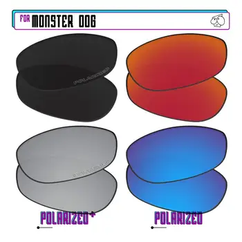 EZReplace Polarizované Náhradné Šošovky pre - Oakley Monster Psa slnečné Okuliare - BkSrP Plus-RedBlueP