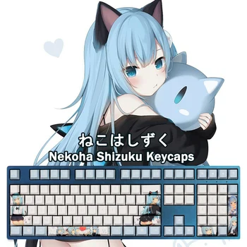 108 Kľúče Nekoha Shizuku Keycaps Anime Keycap Cherry Profil PBT Sublimačná Mechnical Klávesnice Keycap Pre MX Prepínač 61/104