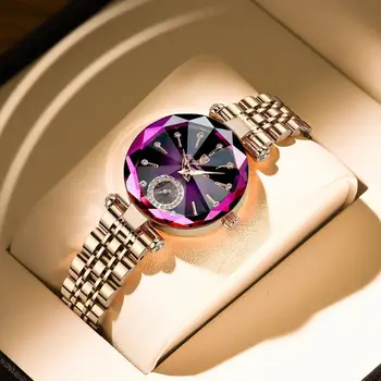 Luxusné Šperky Dizajn ružové Zlato Hodinky pre Ženy Ocele, Quartz náramkové hodinky Vodotesné Módne Dámske Hodinky