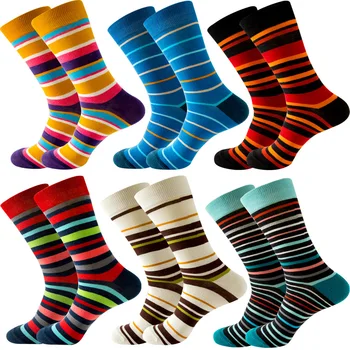 Geometrické Pruhované Ponožky Unisex Bavlnené Pančuchy Nadácie Stehna Vysoké Ponožky Plus Veľkosť Jar Jeseň Dlhé Ponožky Žena Zábavné Ponožky