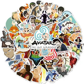 50PCS Anime Avatar Posledný Airbender Nepremokavé Nálepky DIY Skateboard Gitara Telefón, Notebook Pohode Karikatúra Odtlačkový Deti Nálepky