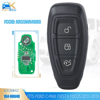KEYECU KR55WK48801 433MHz 4D63 Čip 3B Smart Remote príveskom, na Ford C-Max, Fiesta Zameranie 2011-2019 164-R8048
