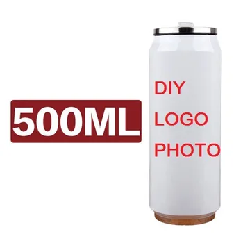500 ML Prispôsobiť Cola Termosky Fotografiu, LOGO Nehrdzavejúcej Ocele, Izolované z Nehrdzavejúcej Ocele, Vákuové Fľaše Vlastné Meno Tlač Darček