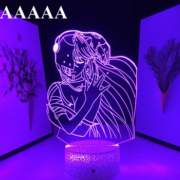 Elfen Klamal Lucy Nyu Obrázok Stolná Lampa 3D Lampy, Akryl LED Nočné Svetlo pre Dieťa Darček Miestnosti, Dekoratívne Nočného Manga, Anime