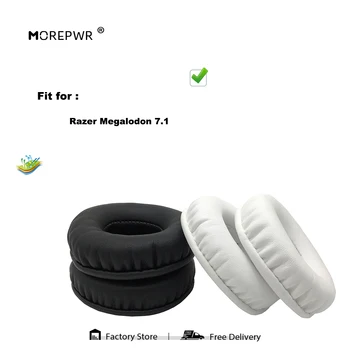 Morepwr Nový Upgrade Náhradné Ušné Vankúšiky pre Razer Megalodon 7.1 Headset Časti Kožený Vankúš Velvet Earmuff Rukáv Kryt