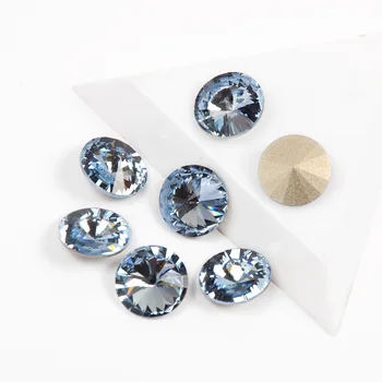 YANRUO 1122 Light Sapphire Rivoli Farba Vysokej Kvality Kamienkami Crystal 3D Lesklé Drahokamu Kameň Manikúru, Nail Art Decoration