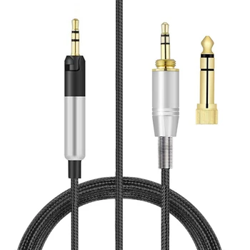6.35 mm Aux OFC Nahradenie Nylon Pletená Kábel Predlžovací Kábel pre Audio-Technica ATH-M70X ATH-M60X ATH-M50X ATH-M40X Slúchadlá