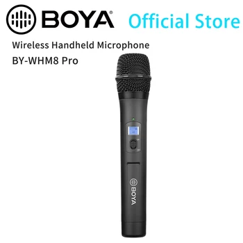 BOYA BY-WHM8 Pro UHF Dynamický Bezdrôtový Ručný Mikrofón pre Vysielanie Live Streaming Prezentácie ENG Youtube, Blogger