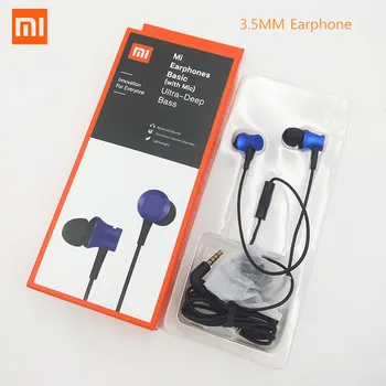 Xiao Mi Slúchadlá In-ear 3,5 mm Jack Piestové Headset, handsfree Mikrofón Stereo Slúchadlá Pre Redmi 9A 8A 7A 6A 5A Poznámka 9 pro 9s/A3 Lite