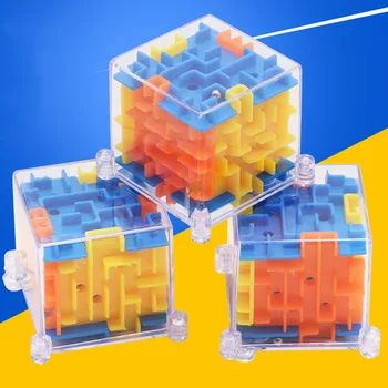 1Pcs 3D Bludisko Magic Cube Hračky Deti Dar Šesť-stranný Mozgu Rozvoj Vzdelávacích Hračiek Labyrint Loptu Magické Hračky Bludisko, Loptové Hry