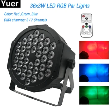 2019 Nové Profesionálne LED Fáze Svetlá 36 LED RGB PAR DMX Fáze svetelný Efekt DMX512 Master-Slave Plochou pre DJ, Disco Party KTV