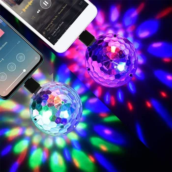 Mini USB Disco Svetlo LED Fáze Svetlo RGB Strobo Loptu Rodinnú oslavu Lampy Prenosné Premietacie Ľahkého Auta Atmosféru Lampy, Osvetlenie, DJ