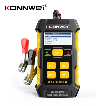 KONNWEI KW510 12V autobatérie Tester Pulz Opravy plne Automatické 5A Nabíjačka Mokré, Suché, AGM, Gel Cricut Analyzer Testovacích Nástrojov