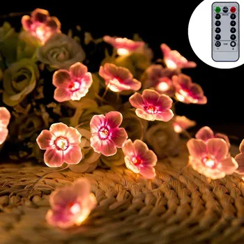 LED Light Cherry Blossom Lieskových orieškov Huby USB batériový DIY Garland Vianočný Dekor Vonkajšie Dovolenku Svadobné Party Dodanie