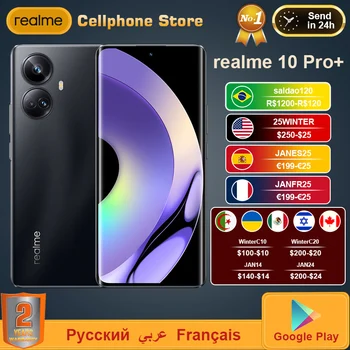 Pôvodné Realme 10 Pro Plus 5G Smartphone 6.7